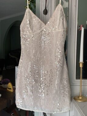 White Fox Boutique | Dresses | White Fox Boutique Silver Sequin Mini Dress